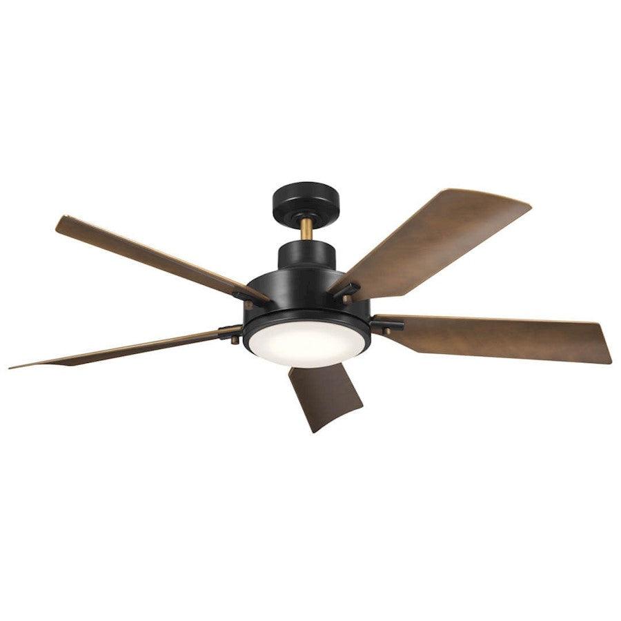 Kichler Guardian 56" Fan, Satin Black/Frosted - 330057SBK