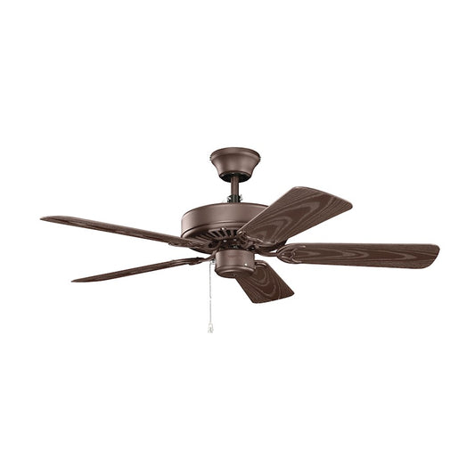 Kichler Basics 42" Patio Fan, Satin Natural Bronze