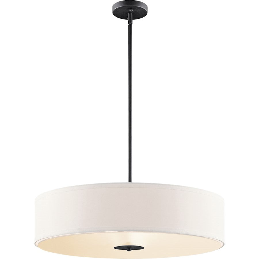 Kichler 24" 3 Light Convertible Pendant, Black - 42122BK