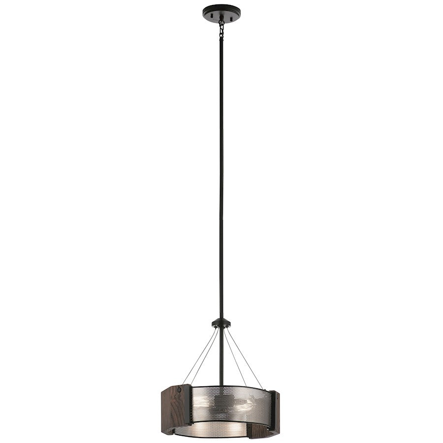 Kichler Korben 2 Light Pendant, Black - 42455BK