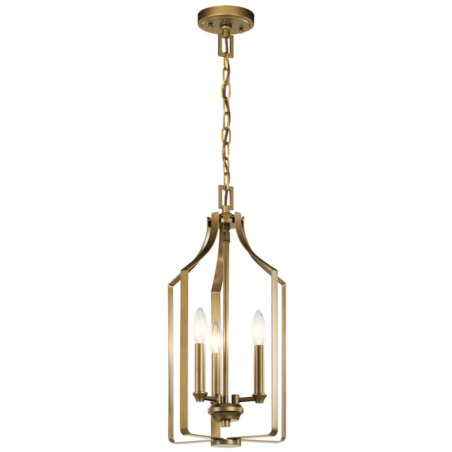 Kichler Morrigan 21" 3 Light Indoor Pendant, Natural Brass - 42499NBR