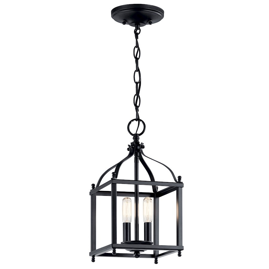 2 Light Mini Pendant, Black