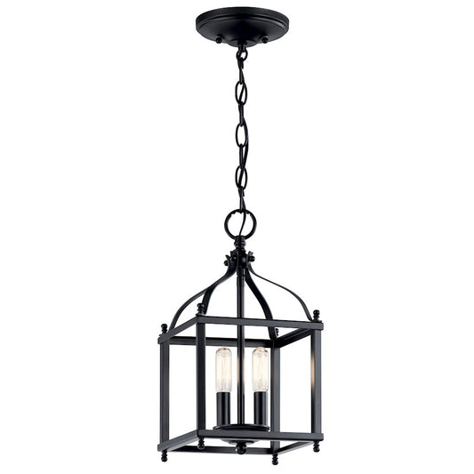 2 Light Mini Pendant, Black