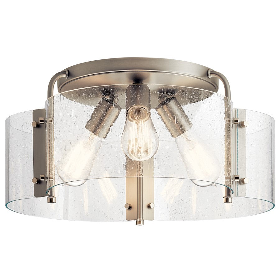 Kichler 3 Light Vintage Industrial Semi Flush Light