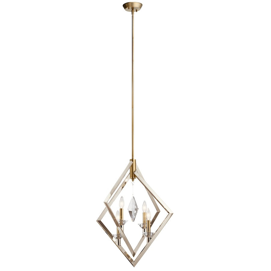 Layan Chandelier, Polished Nickel