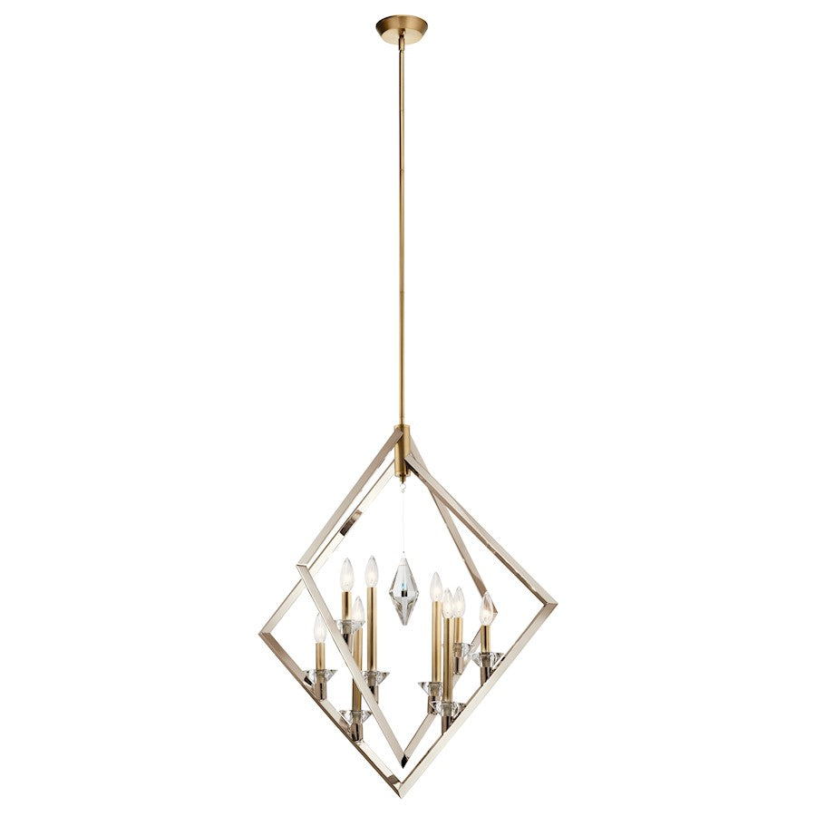 Layan Chandelier, Polished Nickel