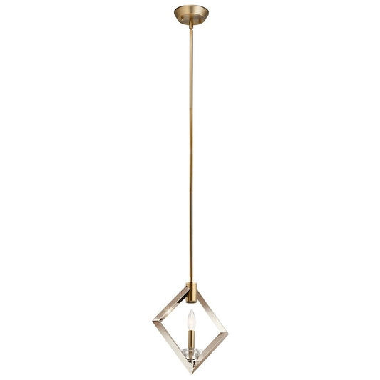 1 Light Mini Chandelier, Polished Nickel