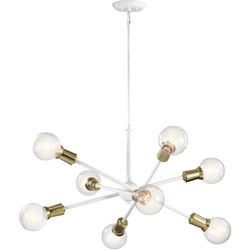 Kichler Armstrong 26" 8 light Chandelier, White - 43118WH