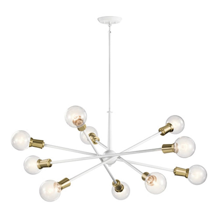 Kichler Armstrong 10 Light Chandelier, White - 43119WH
