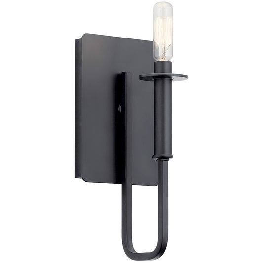 Alden 1 Light Wall Sconce, Black