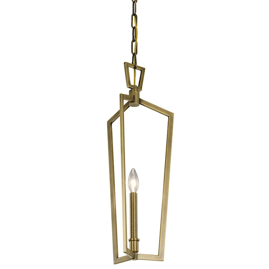 1 Light Mini Pendant, Natural Brass