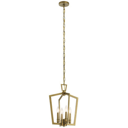 Kichler Abbotswell 4 Light Pendant, Natural Brass - 43498NBR