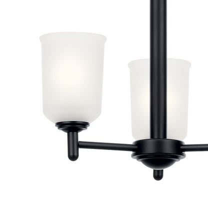 3 Light Mini Chandelier, Black