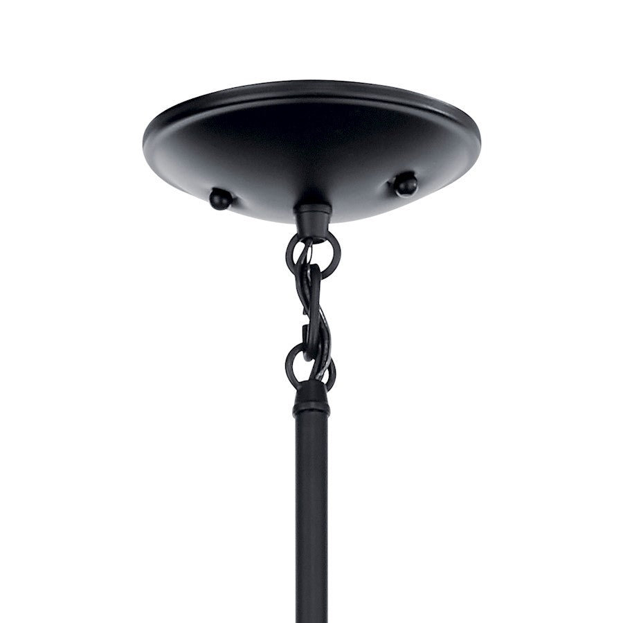 3 Light Mini Chandelier, Black