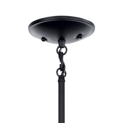 3 Light Mini Chandelier, Black