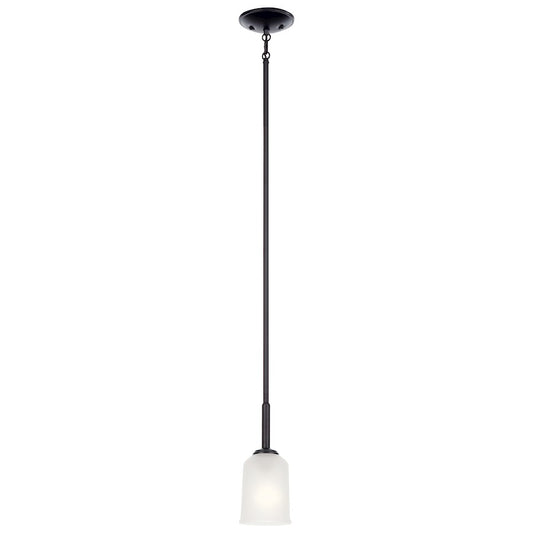 Kichler Shailene 1 Light Mini Pendant, Black/Satin Etched - 43674BK