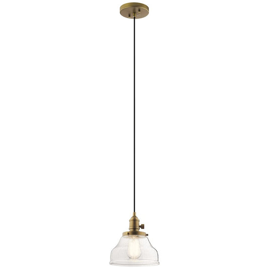 Kichler Avery 1 Light Bell Mini Pendant, Natural Brass - 43850NBR