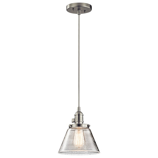 1 Light Mini Pendant, Brushed Nickel