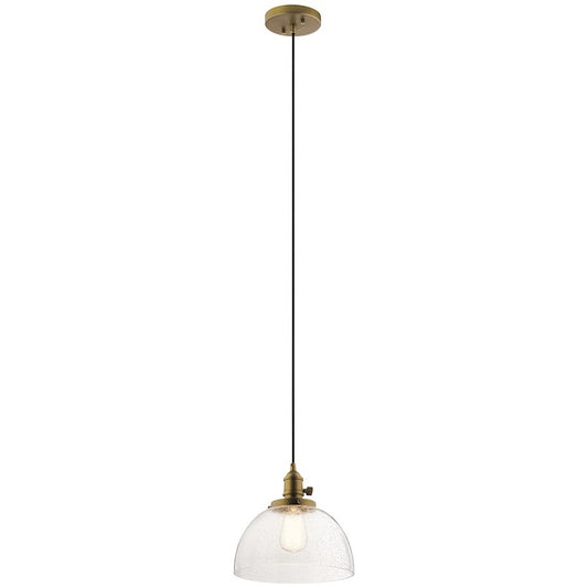 Kichler Avery 10" 1 Light Goblet Mini Pendant, Natural Brass - 43853NBR