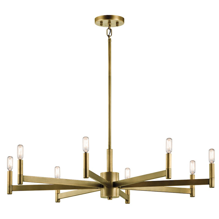 Erzo Chandelier, Natural Brass