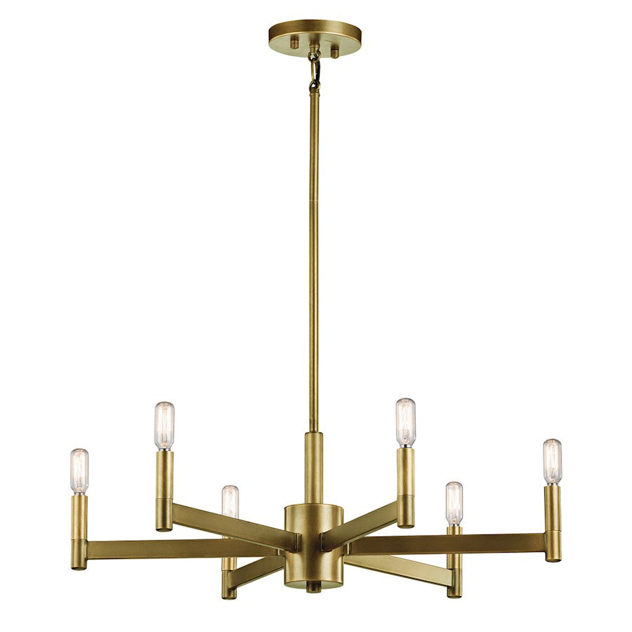 Erzo Chandelier, Natural Brass