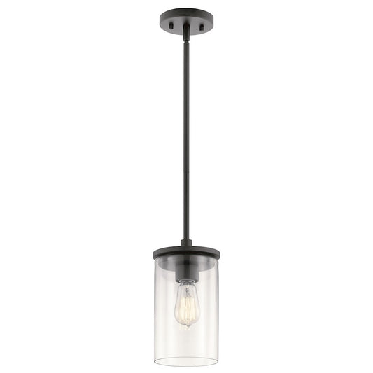 Kichler Crosby 1 Light Mini Pendant, Black - 43996BK