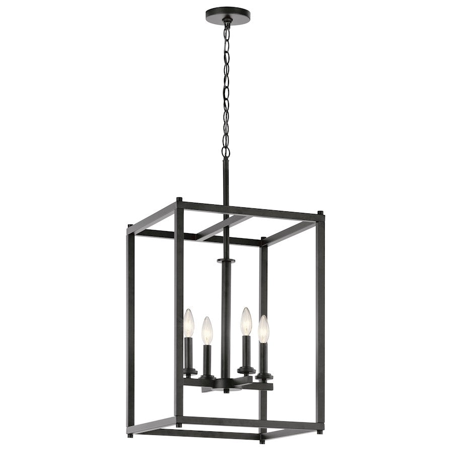 Kichler Crosby 4 Light Foyer Pendant, Black - 43998BK