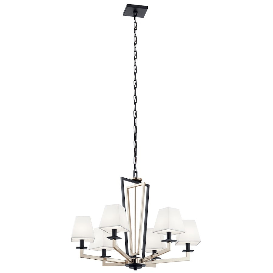 6 Light Soft Contemporary Chandelier