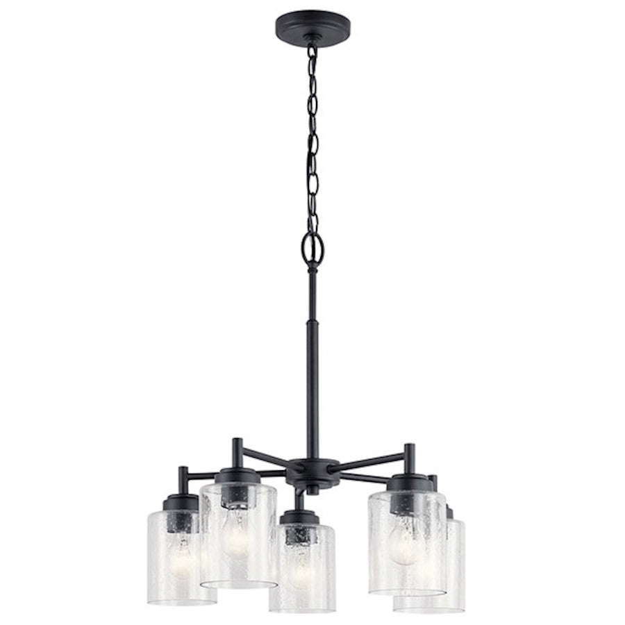 Kichler Winslow 3 Light Mini Chandelier, Black - 44029BK