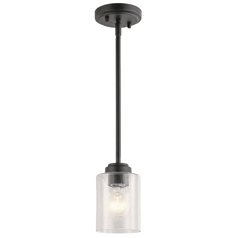 Kichler Winslow 1 Light Mini Pendant, Black - 44032BK