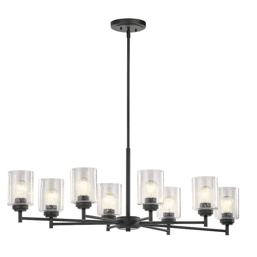 Kichler Winslow 8 Light Chandelier, Black - 44035BK