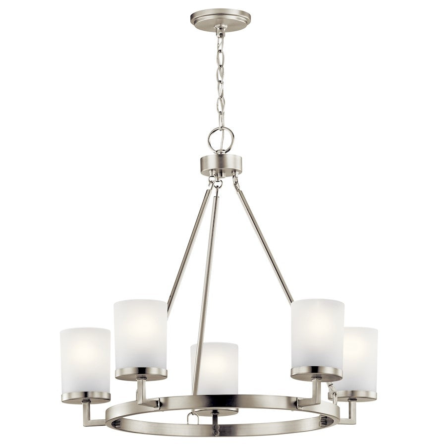 Daimlen Chandelier, Brushed Nickel