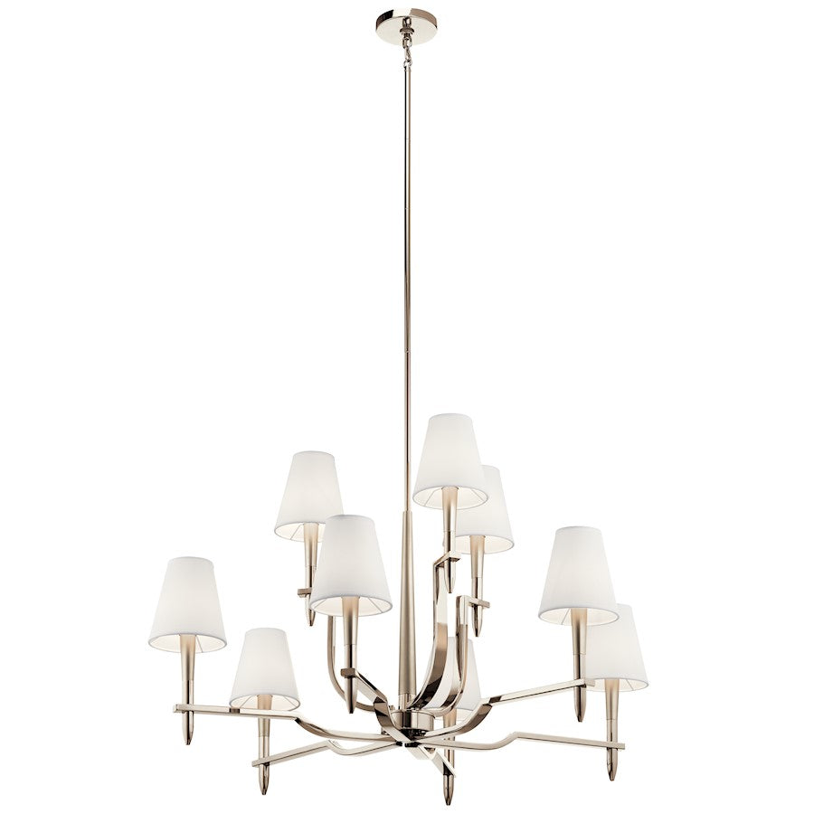 Kinsey Chandelier, Polished Nickel