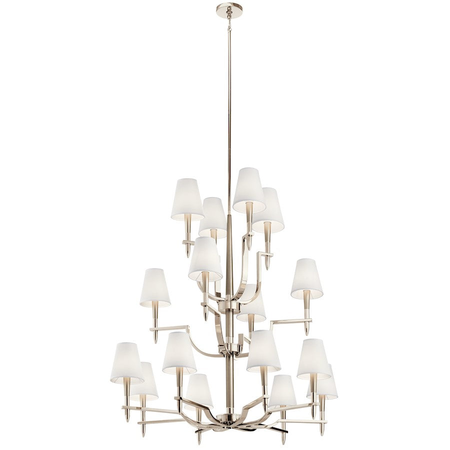 Kinsey Chandelier, Polished Nickel