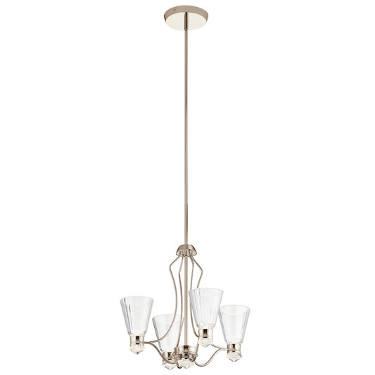 Chandelier LED, Polished Nickel