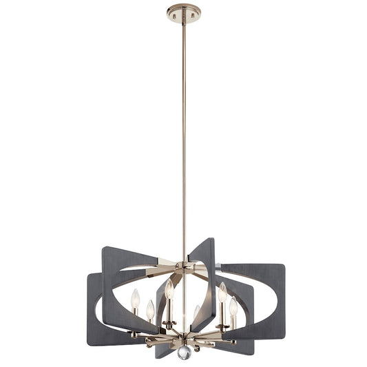 5 Light Chandelier, Driftwood Grey