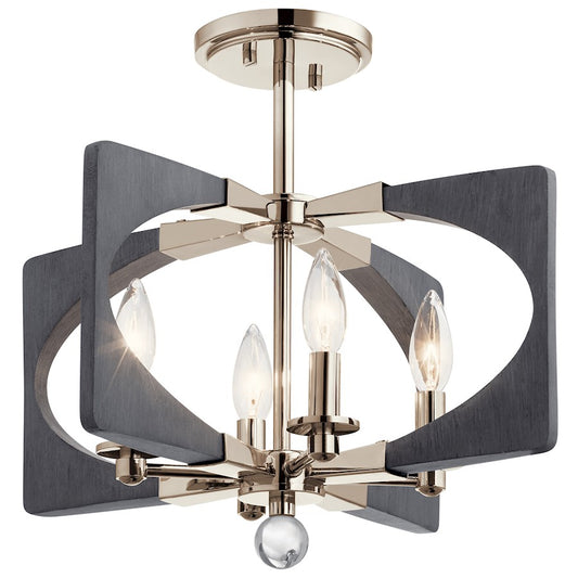 KichlerAlscar 4 Light Semi Flush, Driftwood Grey