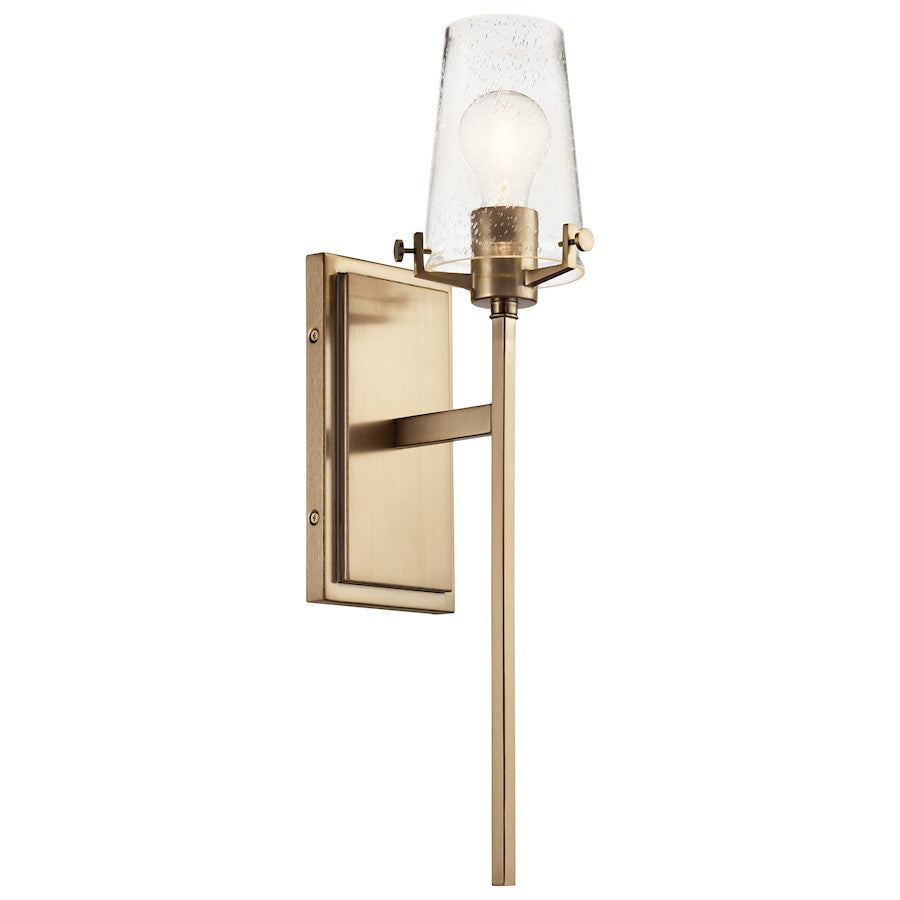 Kichler Alton 1 Light Wall Sconce, Champagne Bronze/Seeded - 45295CPZ