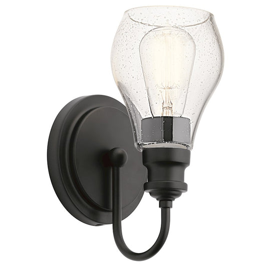 Kichler Greenbrier 1 Light Wall Sconce, Black - 45390BK