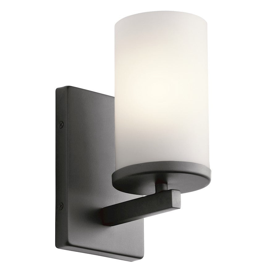 Kichler Crosby 1 Light Wall Sconce, Black - 45495BK