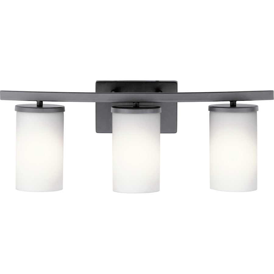 Kichler Crosby 3 Light Vanity Light, Black - 45497BK