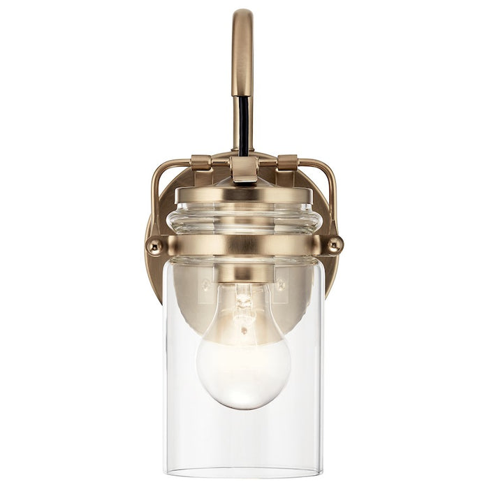 Kichler Brinley 1 Light Wall Sconce, Champagne Bronze/Clear