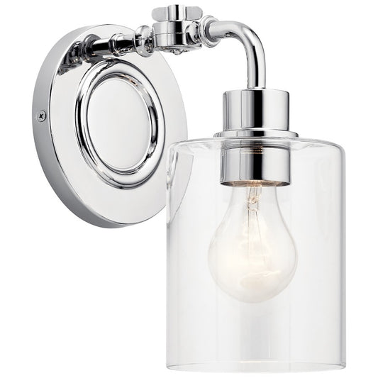 1 Light Wall Sconce, Chrome