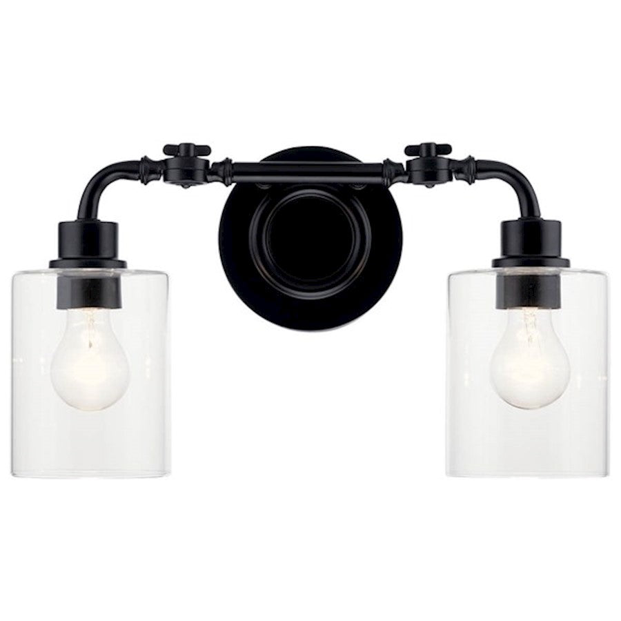 2 Light Bathroom Vanity Light, Black