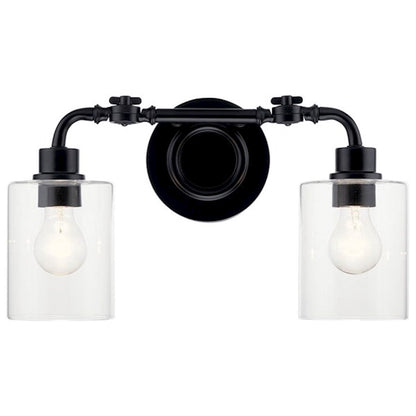 2 Light Bathroom Vanity Light, Black