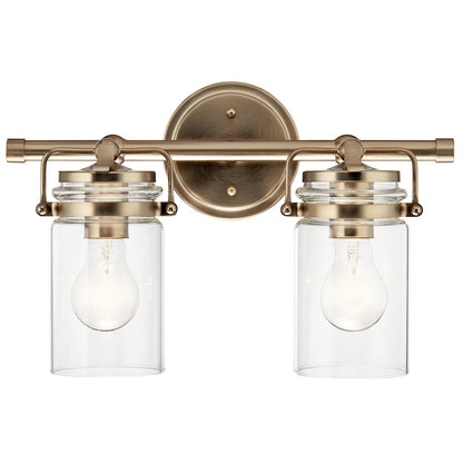 2 Light Bathroom Vanity Light, Champagne Bronze