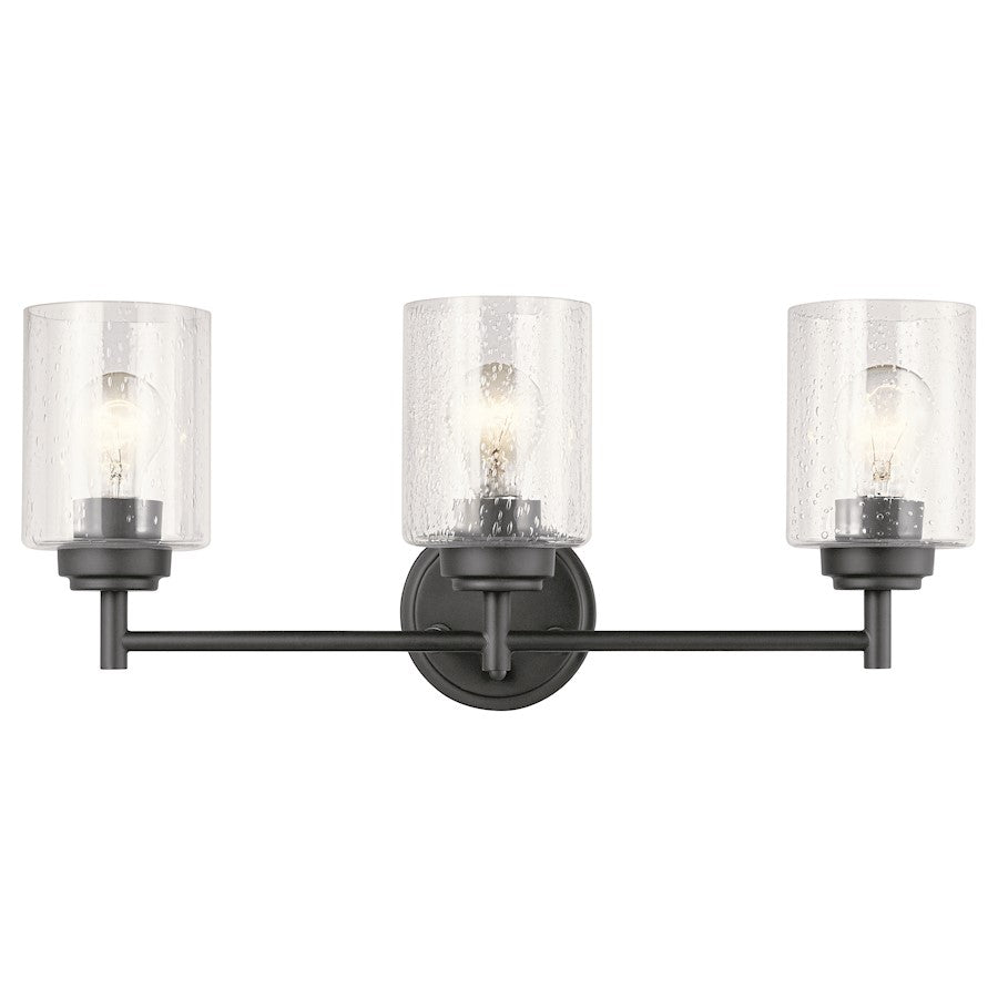 Kichler Winslow 3 Light Vanity Light, Black - 45886BK