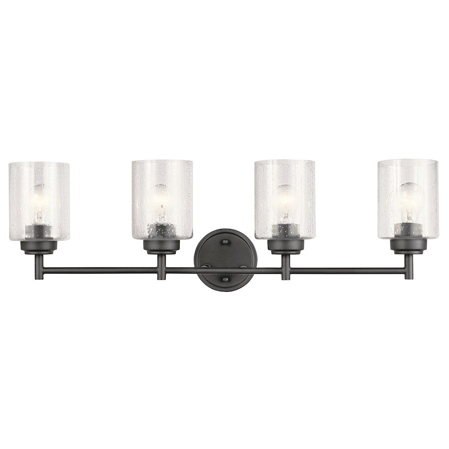 Kichler Winslow 4 Light Vanity Light, Black - 45887BK