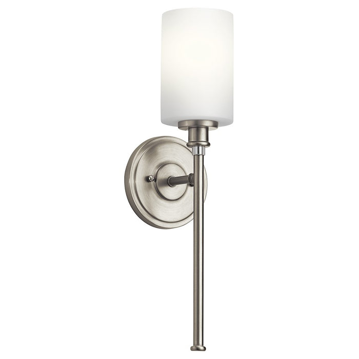 Kichler Joelson 1 Light Wall Sconce, Brushed Nickel/Satin Etched Opal