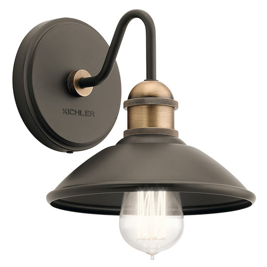 Clyde 1 Light Wall Sconce, Olde Bronze